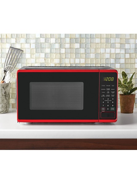 0.7 Cu ft Capacity Countertop Microwave Oven Red B0B2KXXKBT