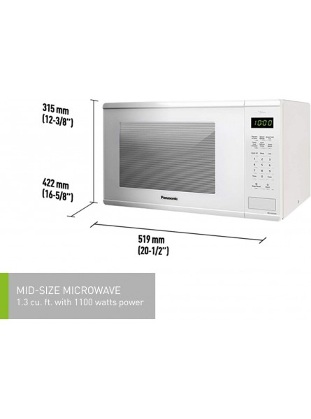 1100 Watt 1.3 Cu.Ft. White Countertop Microwave Oven with Genius Centre B07R9G6VFX