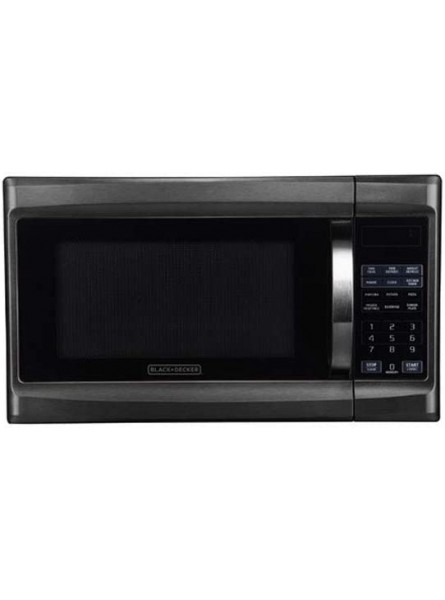 Black+Decker 1000 Watt 1.3 Cubic Feet Microwave with Digital Touch Controls and Display Black Stainless Steel B08C1GR2Z3