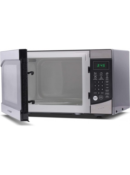 Commercial Chef CHM009 Countertop Microwave Oven 900 Watt 0.9 Cubic Feet Stainless Steel Front Black Cabinet Small Trim B00BGTRK66