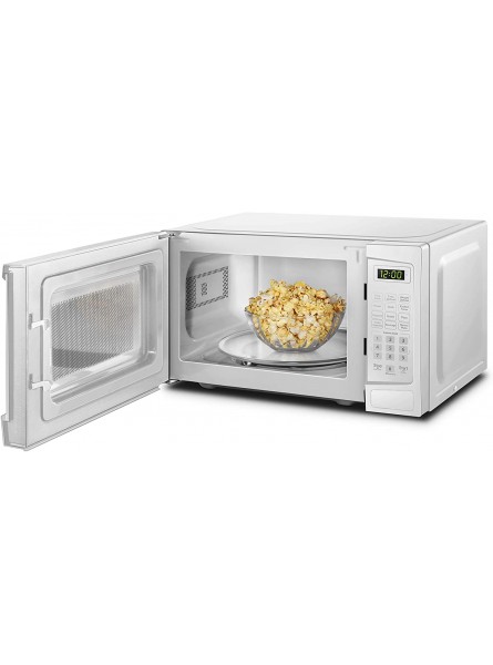 Danby DBMW0720BWW 0.7 Cu.Ft. Countertop Microwave In White 700 Watts Small Microwave With Push Button Door B08555X56C