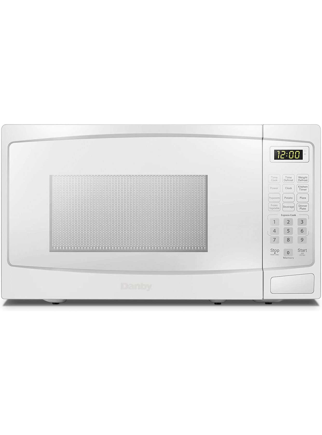 Danby DBMW0720BWW 0.7 Cu.Ft. Countertop Microwave In White 700 Watts Small Microwave With Push Button Door B08555X56C