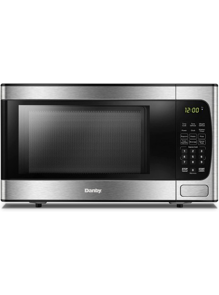 Danby DBMW0924BBS 0.9 Cu.Ft. CounterTop Microwave In Black Stainless Steel 900 Watts Small Microwave With Push Button Door B08555JWV6