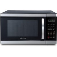 Farberware Countertop Microwave Oven 1.1-Cu. Ft. 1000-Watts with LED Lighting Child Lock Easy Clean Grey Interior Brushed Stainless Steel B07VNT2XN4