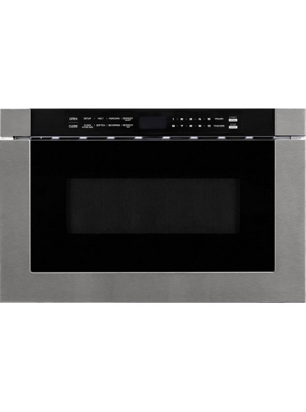 FORTÉ F2412MVD8SS 24" Microwave Drawer with 1.2 cu. ft. Capacity 10 Power Levels Kitchen Timer Defrosting Rack Touch Open Close 1000 Watt Microwave Power in Stainless Steel B09D5TVP2Y