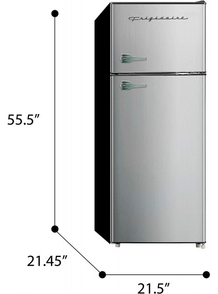 Frigidaire EFR751 2 Door Apartment Size Refrigerator with Freezer 7.2 cu ft Platinum Series Stainless Steel 7.5 & BLACK+DECKER Digital Microwave Oven 0.9 Cu Ft B09Y6424FT