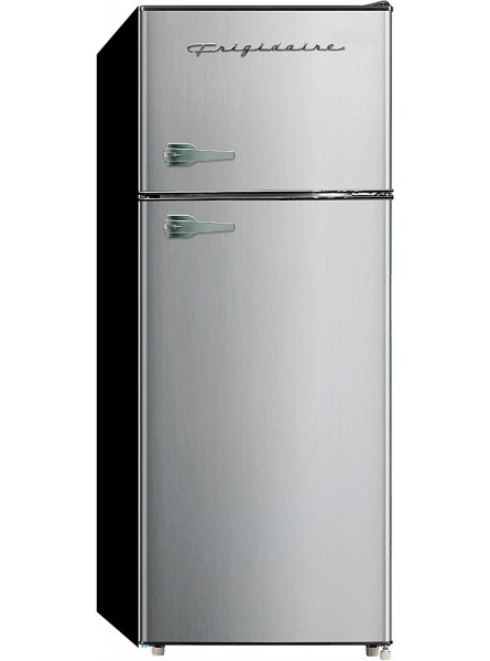 Frigidaire EFR751 2 Door Apartment Size Refrigerator with Freezer 7.2 cu ft Platinum Series Stainless Steel 7.5 & BLACK+DECKER Digital Microwave Oven 0.9 Cu Ft B09Y6424FT