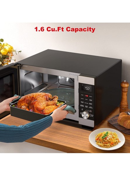 Galanz GSWWA16S1SA10 3-in-1 SpeedWave with TotalFry 360 Microwave Air Fryer Convection Oven with Combi-Speed Cooking 1.6 Cu.Ft 1000W Stainless Steel B0859JB6KW