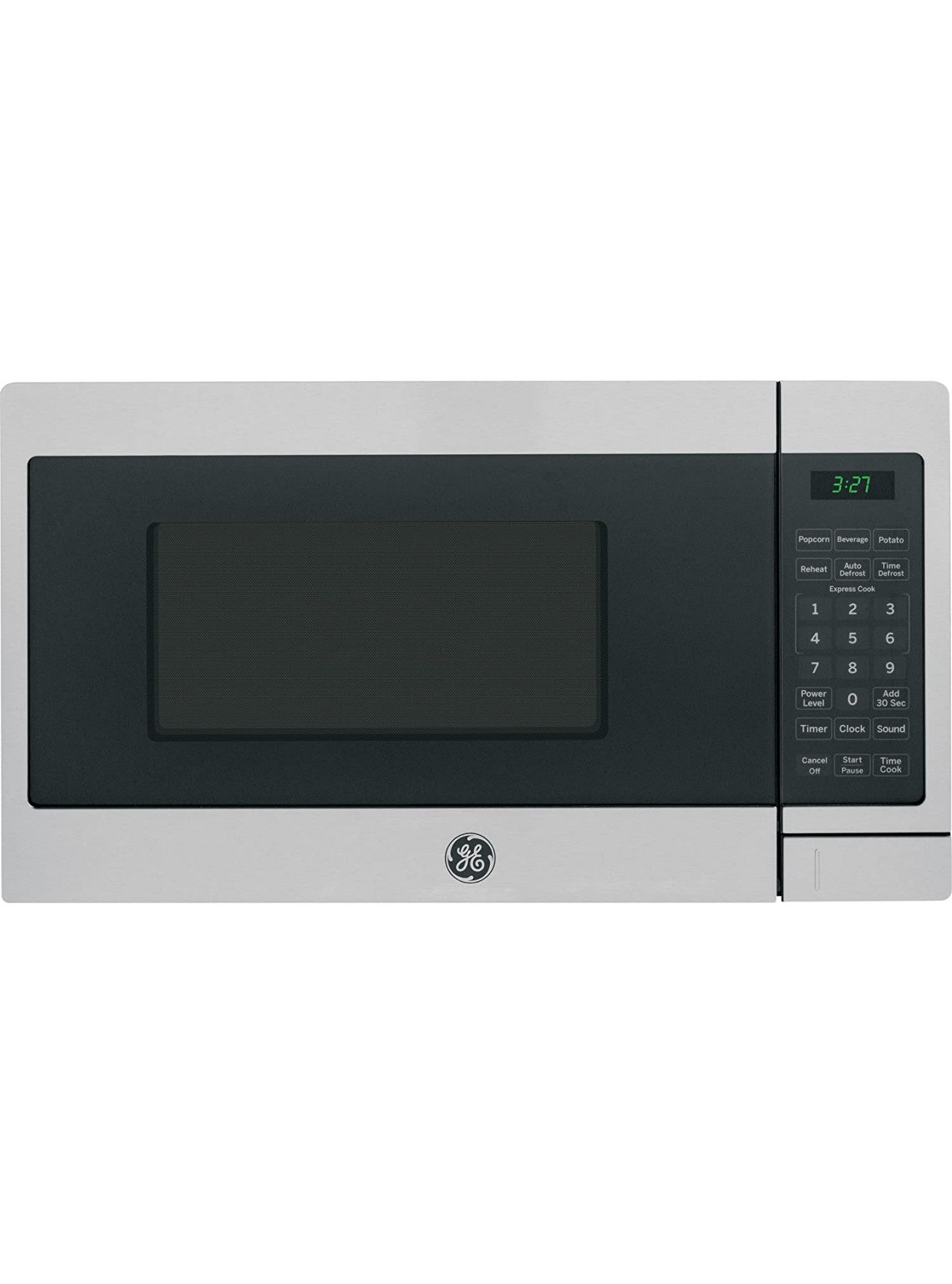 GE Countertop Microwave Oven | Includes Optional Hanging Kit | 0.7 Cubic Feet Capacity 700 Watts | Kitchen Essentials for the Countertop | Stainless Steel B00U7XFELU
