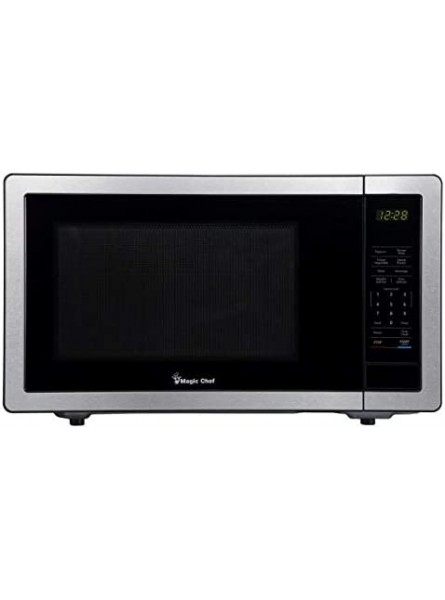 Magic Chef Stainless Steel 1.1 Cu. Ft. 1000W Countertop Microwave Oven with Push-Button Door B08N3VNQRP