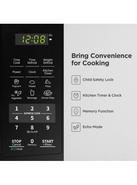 Midea WHS-87LB1 Refrigerator 2.4 Cubic Feet Black & COMFEE' EM720CPL-PMB Countertop Microwave Oven with Sound On Off ECO Mode and Easy One-Touch Buttons 0.7cu.ft 700W Black B09Y64TYSZ