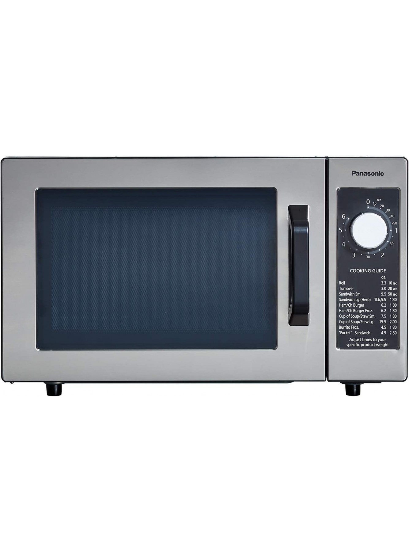Panasonic NE-1025F Compact Light-Duty Countertop Commercial Microwave Oven with 6-Minute Electronic Dial Control Timer Bottom Energy Feed 1000W 0.8 Cu. Ft. Capacity Silver B00ZTVIPZ2