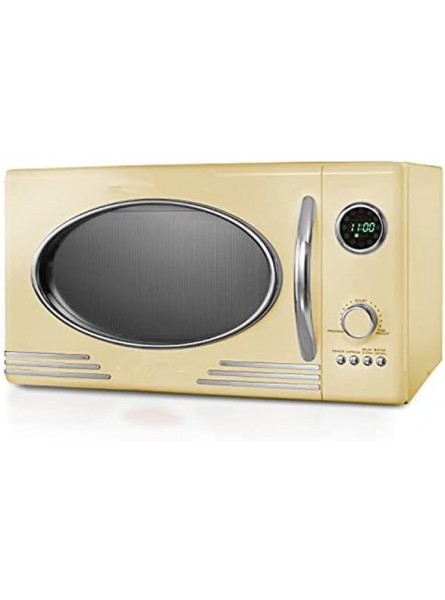 Retro 0.9 cu.ft 800-Watt Countertop Microwave Oven,Yellow B0B2R68BW8