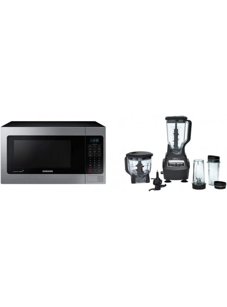 Samsung Electronics MG11H2020CT Countertop Grill Microwave 1.1 cu. ft & Ninja BL770 Mega Kitchen System 1500W Black B09Y63QZ6F