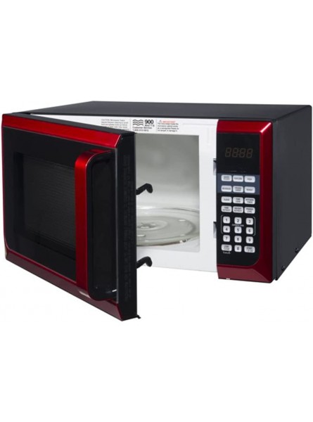 Stainless Steel 0.9 Cu. ft. Red Microwave Oven B0B2154824