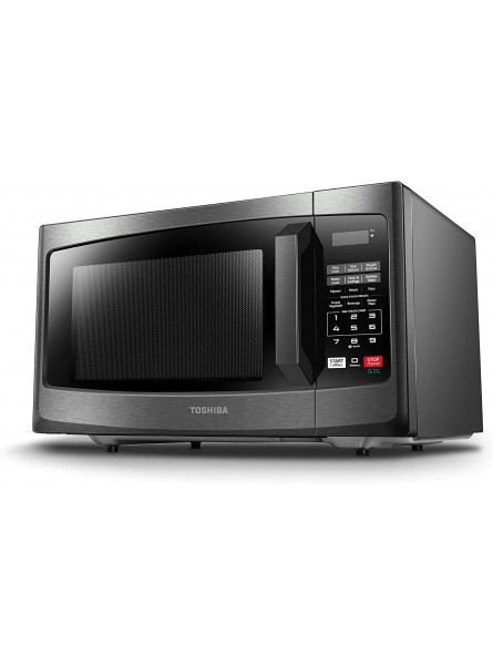 Toshiba EM925A5A-BS Microwave Oven with Sound On Off ECO Mode and LED Lighting 0.9 Cu Ft 900W Black Stainless Steel B072JML2GZ