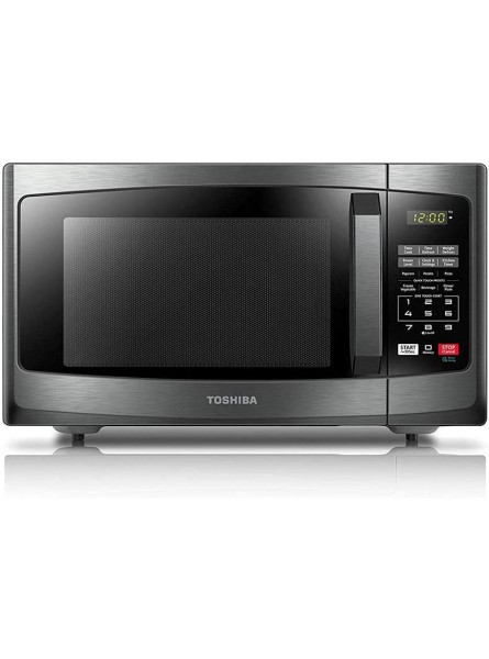 Toshiba EM925A5A-BS Microwave Oven with Sound On Off ECO Mode and LED Lighting 0.9 Cu Ft 900W Black Stainless Steel B072JML2GZ