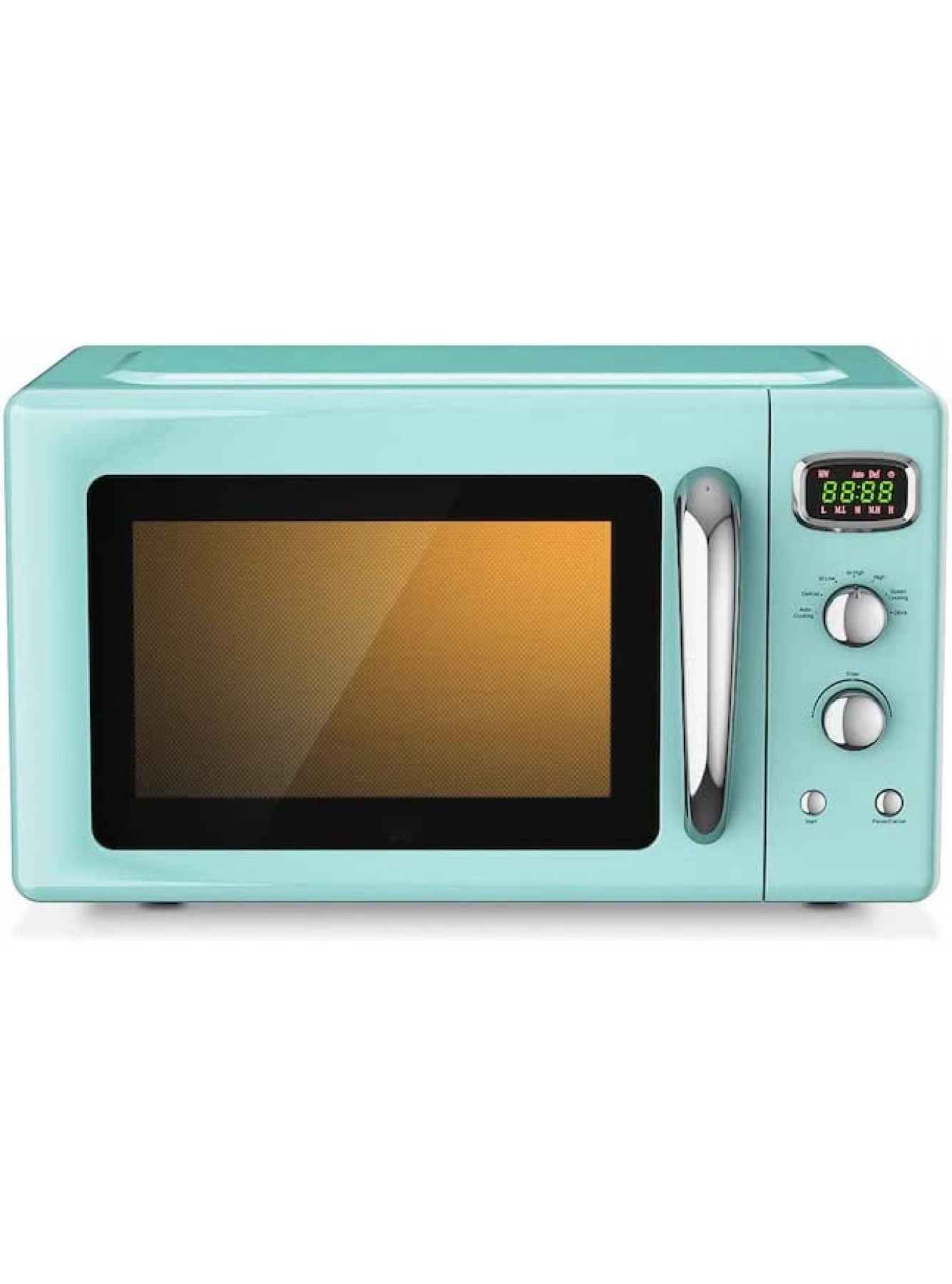 Vycowb 0.9-cu ft 900-Watt Countertop Microwave Green Microwave Oven B0B5HLQFW6