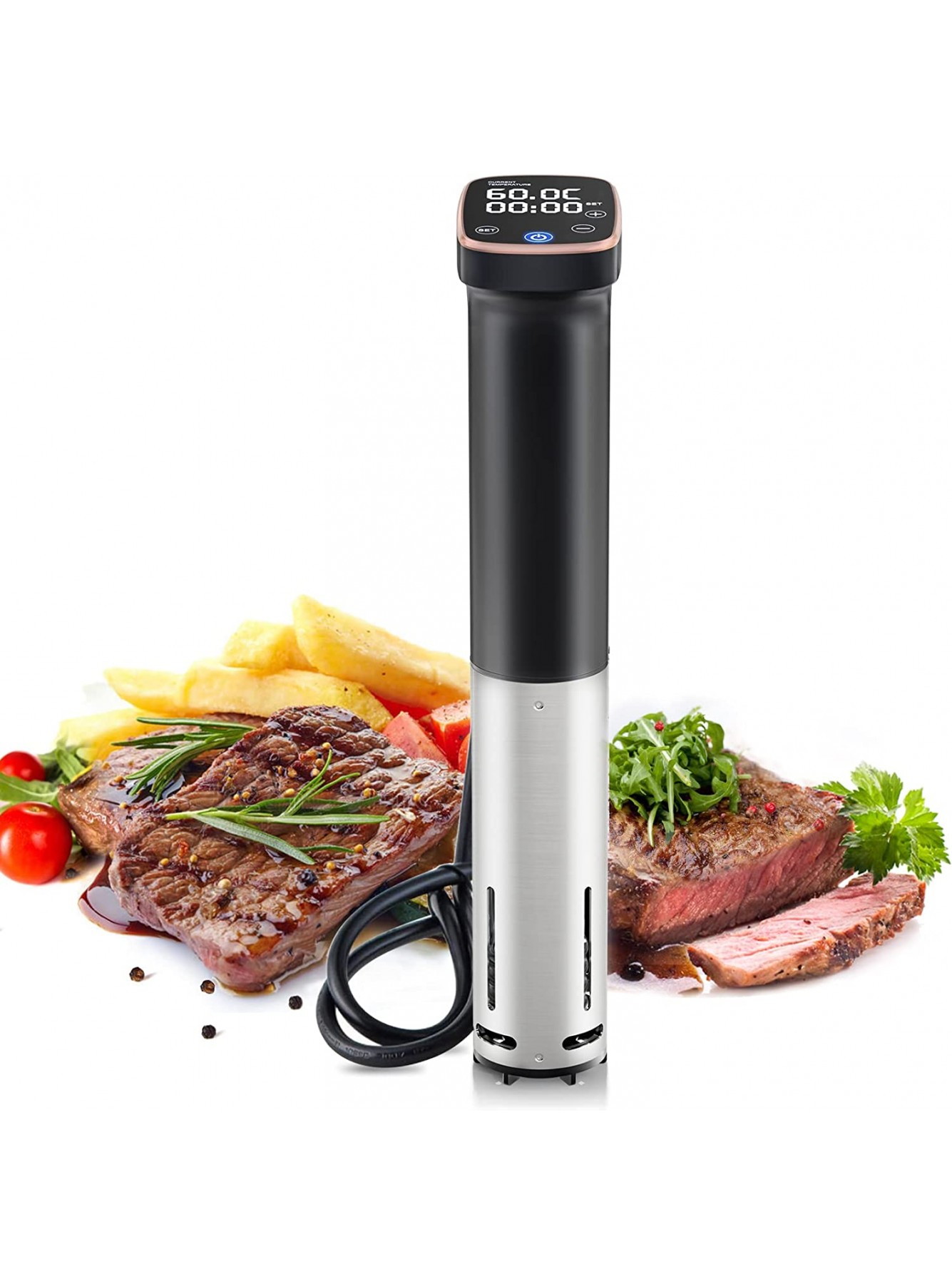 OOIIOR Sous Vide 1100W Sous Vide Precision Cooker IPX7 Waterproof Sous Vide Machine Ultra-Quiet Fast-Heating Immersion Circulator with Digital Timer & Temperature Control B09WYRNGJZ
