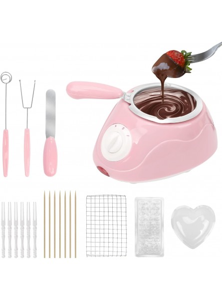 Outamateur Melting Fondue Set,MINI Electric Chocolate Melting Pot,Chocolate Fondue Fountain,Warmer Machine for Milk Chocolate,Cheese,Butter,Candy B09P3XDSV6