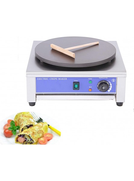 Proshopping 16" Commercial Electric Crepe Maker Large Pancakes Griddle Machine Stainless steel Non Stick Crepe Pan with Batter Spreader 110V- for Blintzes Eggs Pancakes Tortilla B07MDG7Q6J