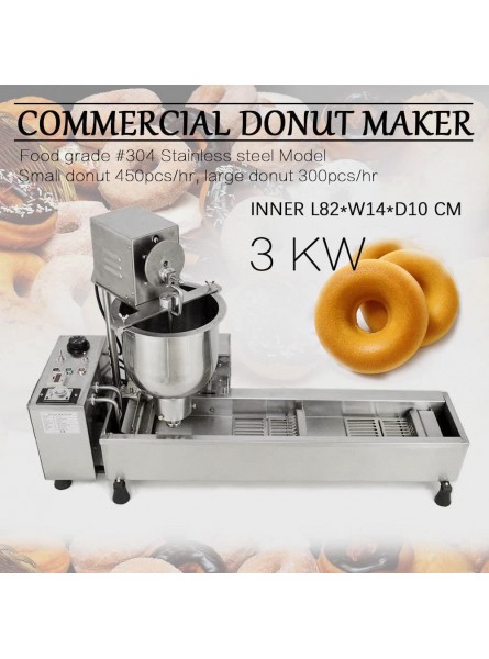 9TRADING Commercial Automatic Donut Maker Making Machine Wide Oil Tank 3 Sets Free Mold B07F12W3BN