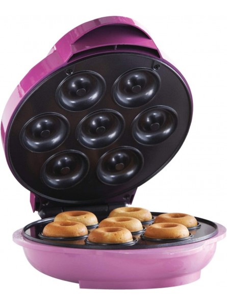Brentwood TS-250 Mini Donut Maker Machine Non-Stick Pink 7 Mini Donuts B082R2VZNS