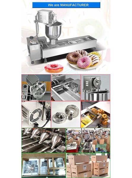 Commercial 110V Automatic Donut Making Machine Single Row Non-Stick Doughnut Maker with 7L Hopper & 3 Sizes Molds Stainless Steel Auto Doughnut Fryer for Bakery Dessert Shop Mall Restaurant B09PFXQTQV