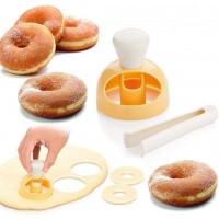 Donut Maker Mold Donut Cutter with Dipping Plier Donut Cake Mold DIY Doughnut Cutter Biscuit Stamp Mould Donut Press Mold Fondant Bread Dough Desserts Cutter Maker Mold Kitchen Bakery Pastry Baking Tool B08N4J4264