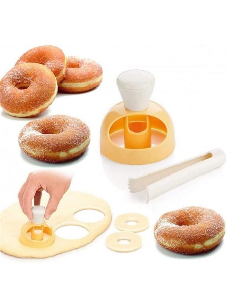 Donut Maker Mold Donut Cutter with Dipping Plier Donut Cake Mold DIY Doughnut Cutter Biscuit Stamp Mould Donut Press Mold Fondant Bread Dough Desserts Cutter Maker Mold Kitchen Bakery Pastry Baking Tool B08N4J4264