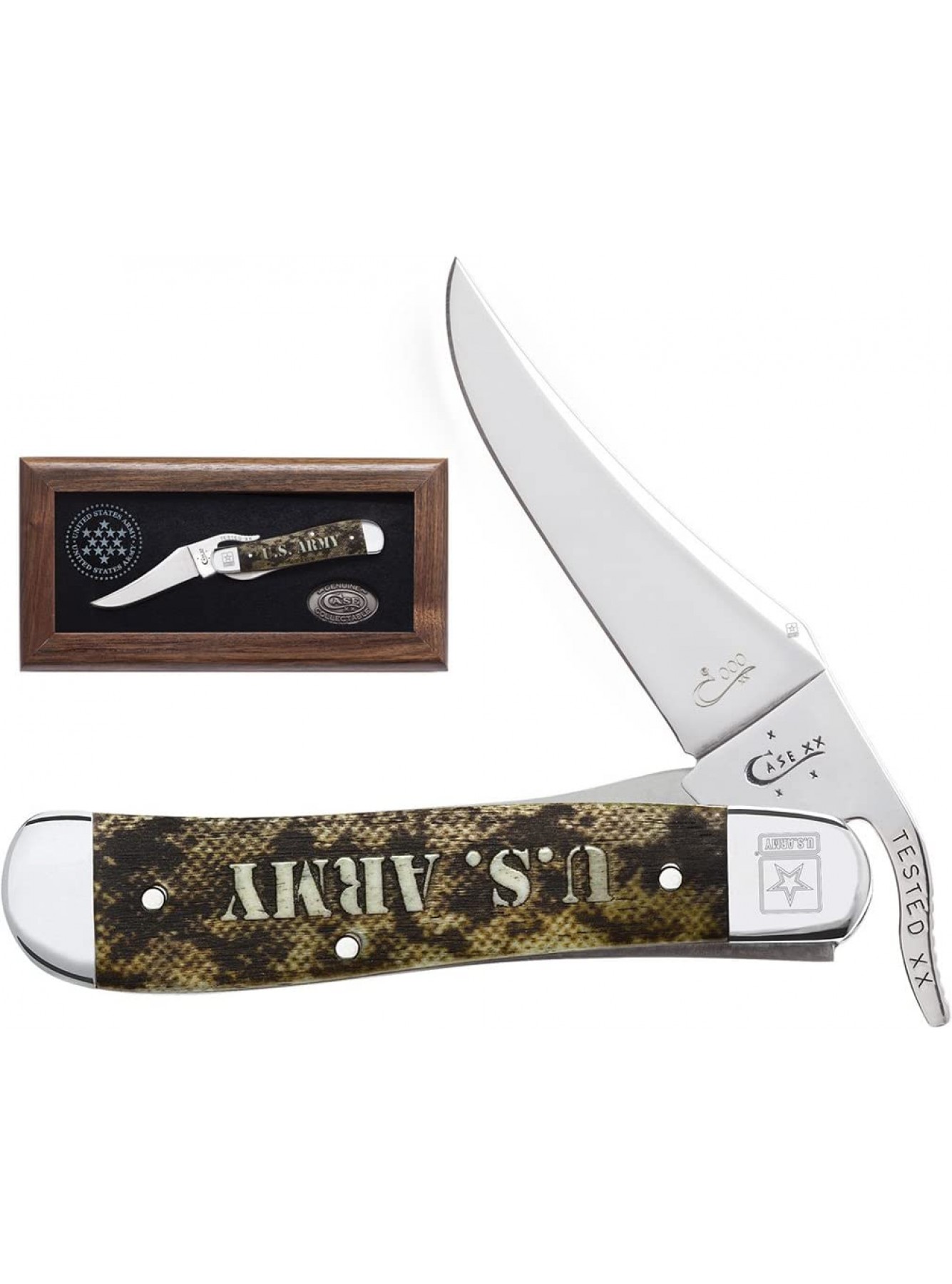 *Case RussLock 15031 U.S. Army Gift Set with Natural Bone Handle in Wooden Box B01MSBCH4H