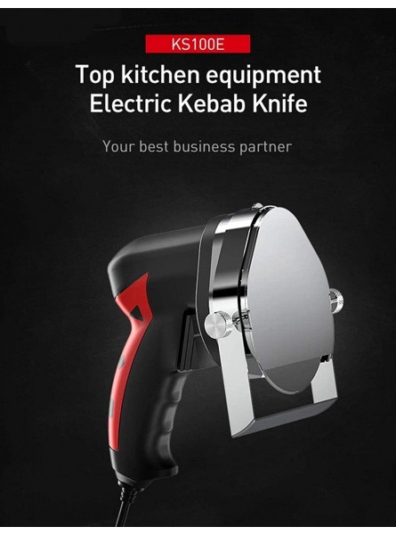Electric Kebab Knife 80W Meat Slicer Machine Handheld Turkish Kebab Knife Electric can Adjust The Thicknes Stainless Steel Kebab Gyro Knife for Home Lamb Pork Chicken B0B55T2SCV