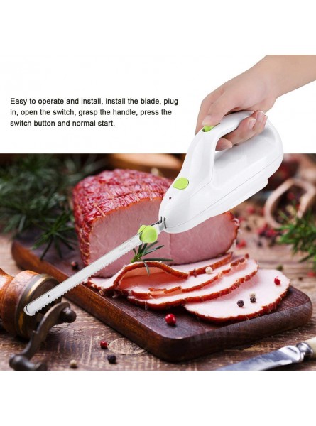 Electric Serrated Carving Knife Serrated Carving Set with Storage Case Interchangeable Stainless Steel Blades for Meats Poultry Bread Cut 220V B09NBXN56Y