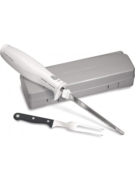 Hamilton Beach Electric Knife for Carving Meats Poultry Bread Crafting Foam & More Storage Case & Serving Fork Included White B00004X12T