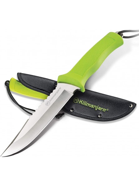 Kilimanjaro Talbot Fixed Blade Hunting Knife Semi-Serrated Blade Green B00OCJYTGQ
