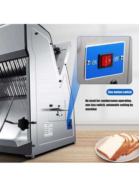 370W Electric Bread Slicer Machine Commercial Automatic Food Slicer Machine for Bread Stainless Steel CE FCC CCC PSE B096KQ339H