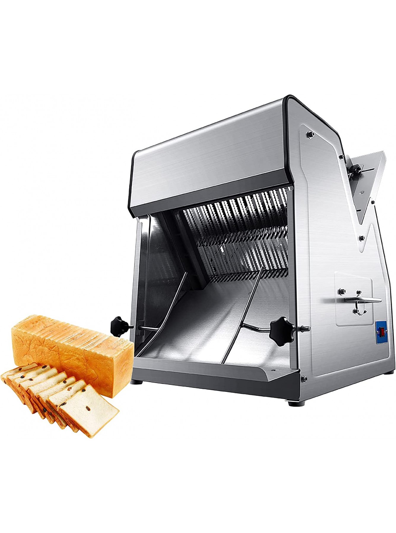 370W Electric Bread Slicer Machine Commercial Automatic Food Slicer Machine for Bread Stainless Steel CE FCC CCC PSE B096KQ339H