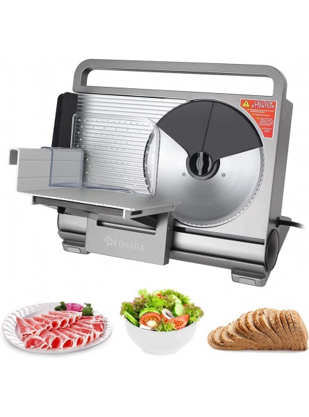 Foldable Electric Meat Slicer Machine Home Use Food Slicer 0-15mm Adjustable Thickness Removable Stainless Steel Blade B09ZV1SXW9