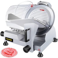 VEVOR Commercial Meat Slicer 10 inch Electric Food Slicer 240W Frozen Meat Deli Slicer Premium Chromium-plated Steel Blade Semi-Auto Meat Slicer For Commercial and Home use B08R7JJF3R