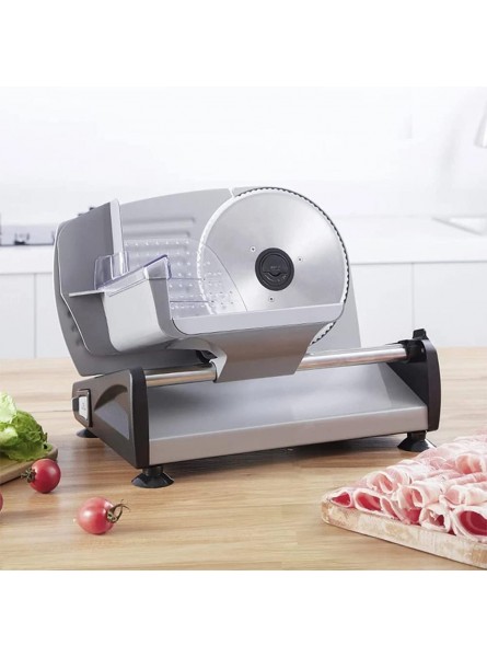 YYMM 220V Household Electric Meat Slicer Removable Stainless Steel Blade Adjustable Thickness Food Slicer Machine for Meat Cheese Bread B094W8RBJW