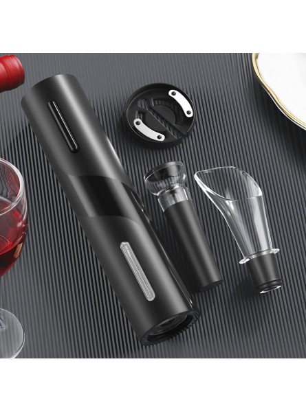 BALORIZ 4-in-1 Electric Wine Bottle Opener Kit Rechargeable Automatic Corkscrew Set with Foil Cutter Vacuum Stopper Pourer for Kitchen Home Bar Restaurant Wine Lovers Christmas Gift for Him B09C21W798
