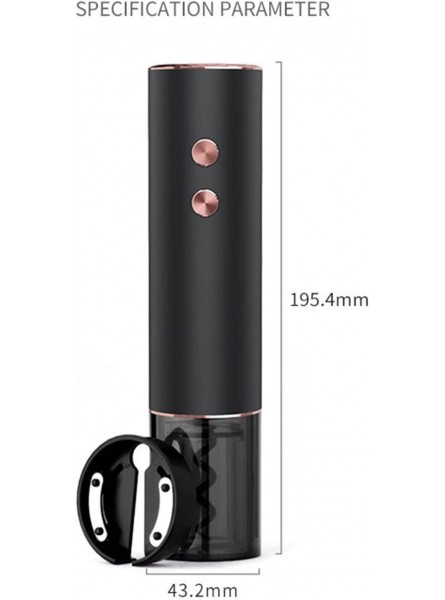 Efficient Black Stainless Steel Automatic Electric Wine Bottle Opener Operation Simple Durable Corkscrew Exquisite Light USB Charging for Red Wine Champagne B09W5SZVBT