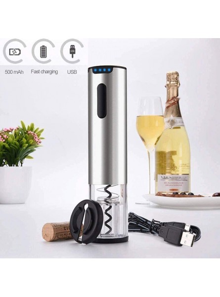 Generic Cordless Electric Wine Bottle Opener with USB Rechargeable Foil Cutter Portable Automatic Electric Corkscrew Ideal gift worth having High-value appearance design easy and flexible to use B0B59F1QKG