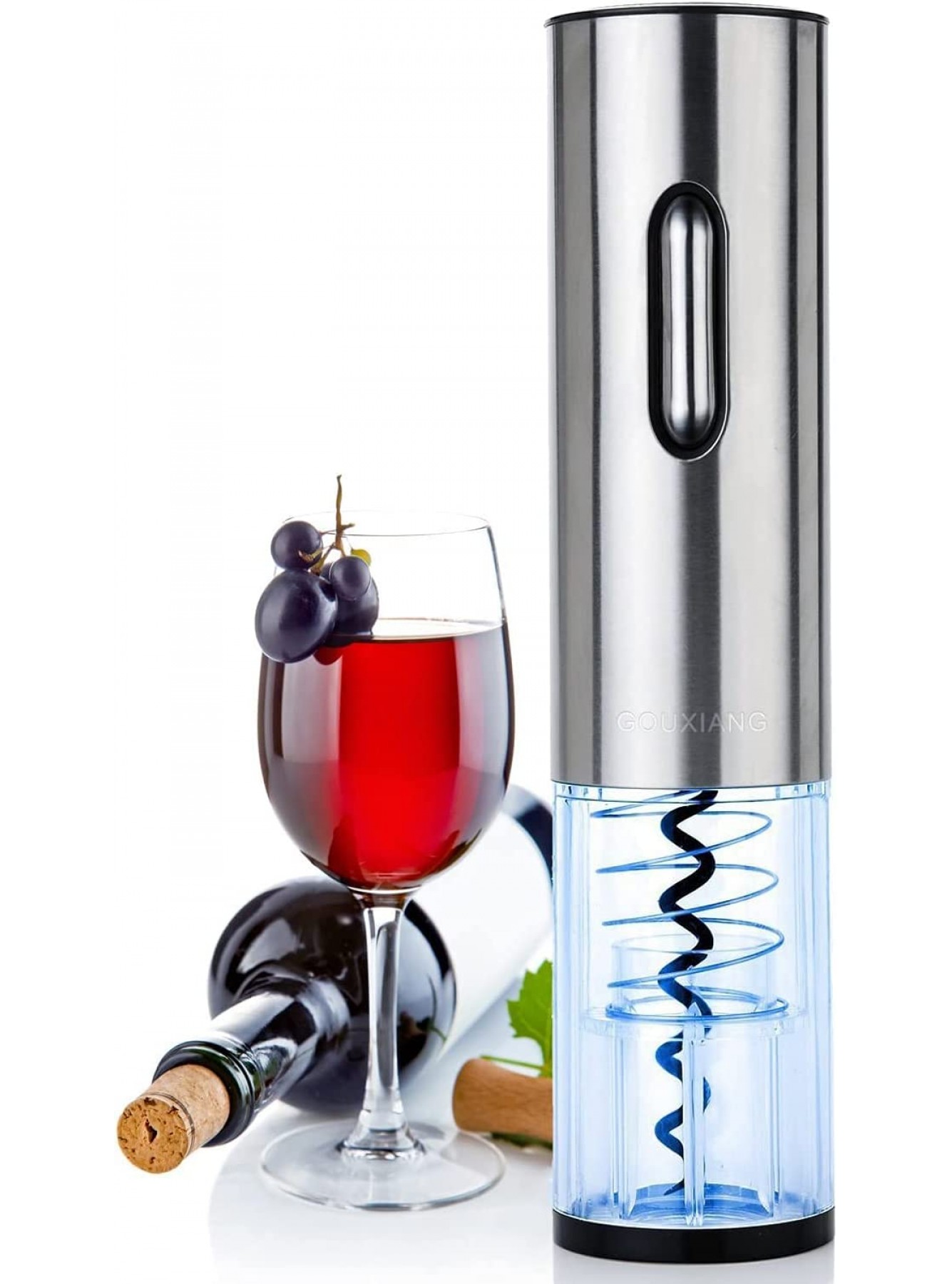 Wine Opener Electric GOSCIEN Automatic Electric Wine Bottle Opener Gifts For Festivals Birthdays Electric Wine Bottle Corkscrew with Foil Cutter Indicator Light Stainless Steel B07PWVGVB4