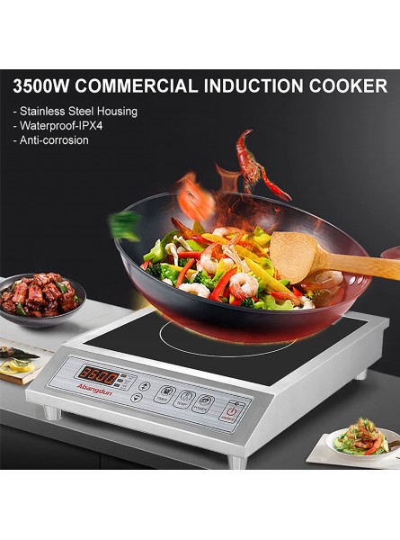 Commercial Grade Countertop Burner 3500 W 220V-240V Commercial Induction Cooktop Hot Plate for Cooking Portable Electric Stove for Kitchen Home School & Restaurant Abangdun B09CYCHSPH
