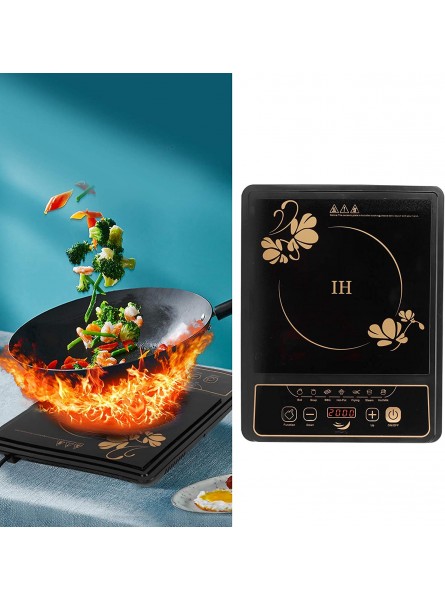 Electric Induction Cooker,110V Portable Digital Ceramic Countertop Double Burner Cooktop with Countdown Timer Kitchen Appliance 110V B096LQ98Y4