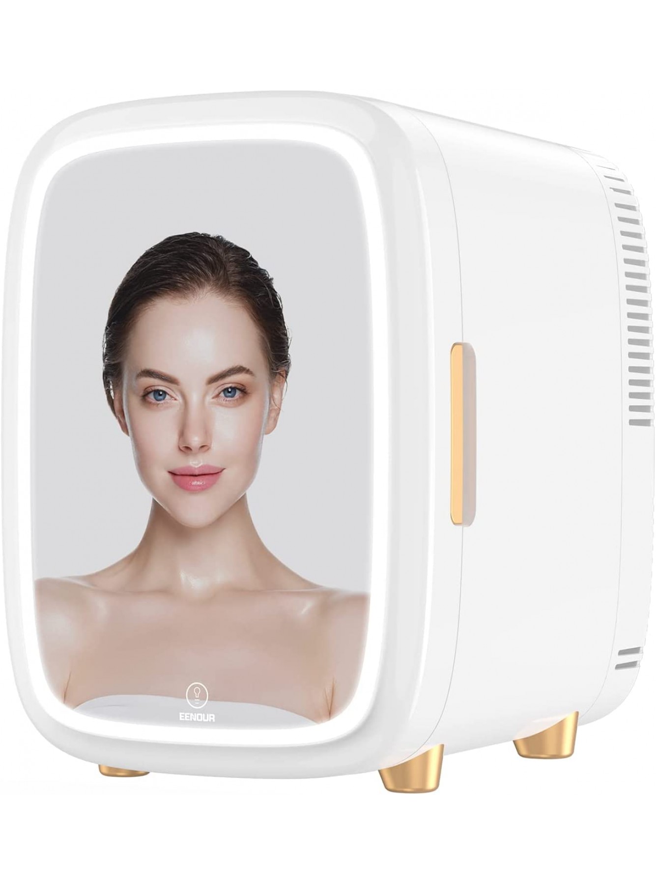 EENOUR 12L Skincare Fridge with Drawer & LED Mirror Beauty Mini Refrigerator Eco & Quiet for Bedroom Portable Compact Makeup Fridge to Skin Care Cosmetics Chill Perfect for Girls & Woman B09V172HY3