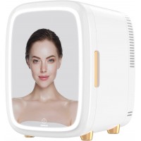 EENOUR 12L Skincare Fridge with Drawer & LED Mirror Beauty Mini Refrigerator Eco & Quiet for Bedroom Portable Compact Makeup Fridge to Skin Care Cosmetics Chill Perfect for Girls & Woman B09V172HY3