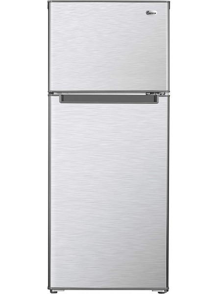 Impecca 4.5 Cu. Ft. 2 Door Refrigerator with Top Mount Freezer in Stainless Look B08LW3PKDM