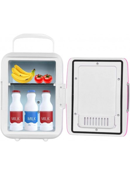 Mini Fridge Compact Cooler Warmer 4 Liter 6 Can Mini Refrigerator for Cars Trips Homes Offices and DormsPink B07Z59NDYY